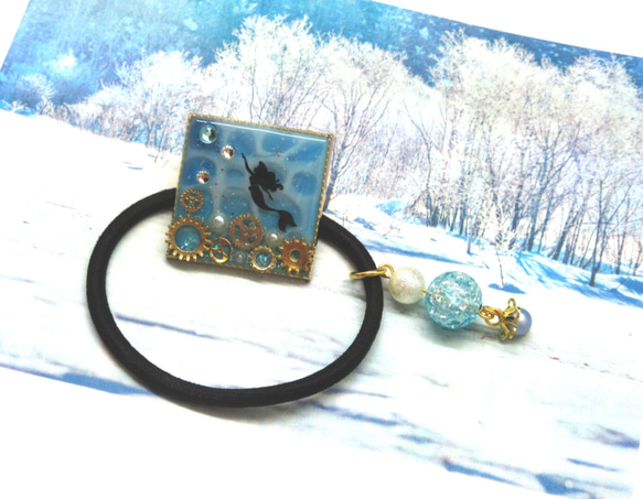 新作☆レジンヘアゴム　白群色に魅せられて しゅう on X: 