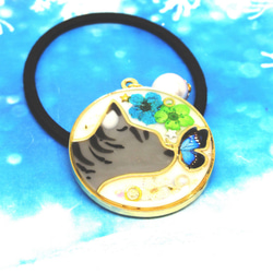 インコ　レジンヘアゴム　ふんわりモコモコ　リボン インコ レジンヘアゴム ふんわりモコモコ リボン