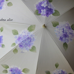 ＊C様からのオーダー手描き傘*紫陽花Ⅴ* 2枚目の画像