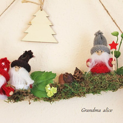 ⁂冬の新作 アリスの森の北欧風 ツイッグ wreath 再販(D)⁂ 3枚目の画像
