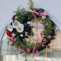 ＊特価 しだれ梅のめでたwreath*Lサイズ＊ 4枚目の画像