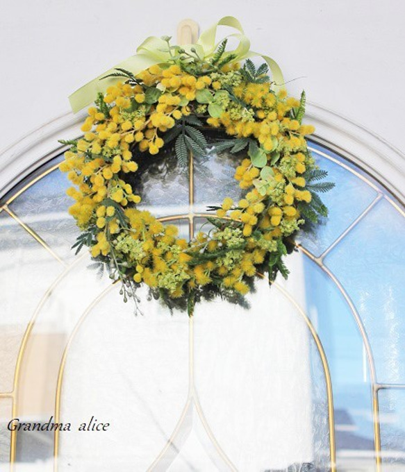 ＊たっぷりミモザのwreathⅤ＊ 6枚目の画像