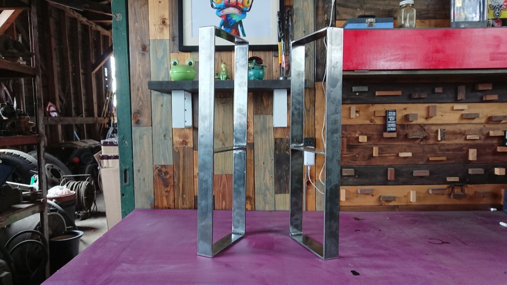 無塗装でアイアンな万能金物♪ 50×300×650mm 日型 2個セット AVボード 店舗什器