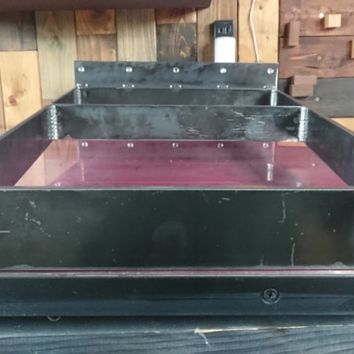 無塗装でアイアンなフラット鉄脚♪ 50×400（床面300）×650mm 台形型 2  