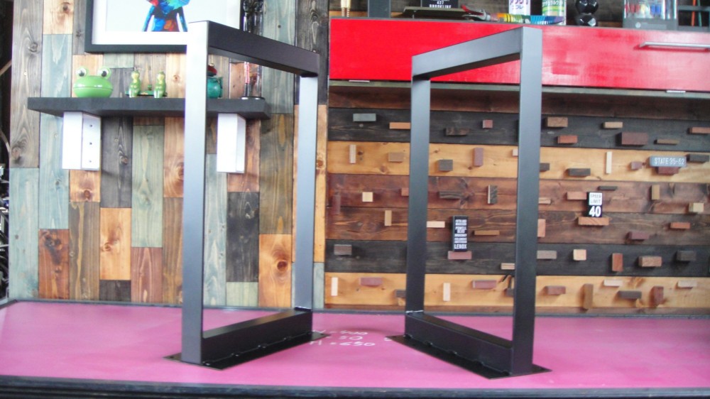 マットブラックでアイアンな極太鉄脚♪ 50×650×300mm □型 2脚ver マットブラックでアイアンな極太鉄脚♪ 40×400×650mm □型 2脚ver