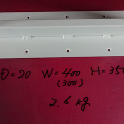 マットホワイトでアイアンな極細鉄脚♪ 20×400×350mm 台形型 2脚ver. 4枚目の画像