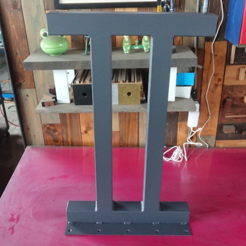 マットブラックでアイアンな極太鉄脚♪ 50×400×650mm □型 3脚 マットブラックでアイアンな極太鉄脚♪50×400×350mm π型