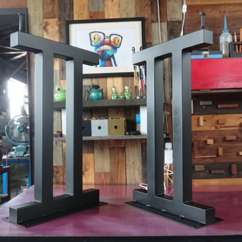 マットブラックでアイアンな極太鉄脚♪50×400×650mm Ⅱ型 2脚ver  