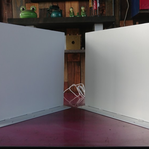 マットホワイトでアイアンなBOX鉄脚♪ 19×400×350mm □型 2脚ver  