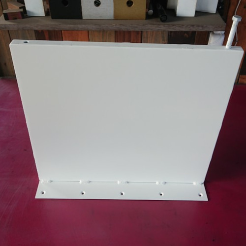 マットホワイトでアイアンなBOX鉄脚♪ 19×400×350mm □型 2脚ver  