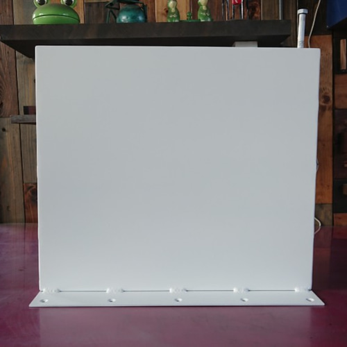 マットホワイトでアイアンなBOX鉄脚♪ 19×400×350mm □型 2脚ver マットホワイトでアイアンなBOX鉄脚♪ 19×400×350mm □型 2脚ver