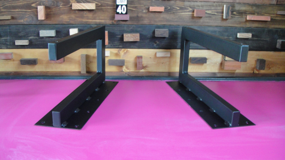 マットでアイアンな極細鉄脚♪20×400×200mm コ型 2脚ver. TV・AVボード