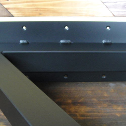 マットブラックでアイアンな極太鉄脚♪50×400×650mm Z型 2脚ver マットブラックでアイアンな極太鉄脚♪50×400×650mm Z型 2脚ver