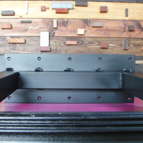 マットブラックでアイアンな極太鉄脚♪50×400×350mm Π型 2脚ver  