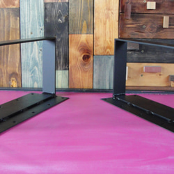 テレビボート テレビ台 鉄脚 アイアンレッグ 黒皮 黒皮鉄 フラットバー