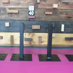 テレビボート テレビ台 鉄脚 アイアンレッグ 黒皮 黒皮鉄 フラットバー