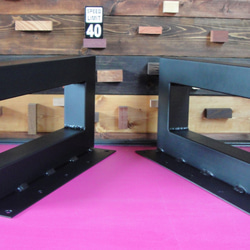 テレビボート テレビ台 鉄脚 アイアンレッグ 黒皮 黒皮鉄