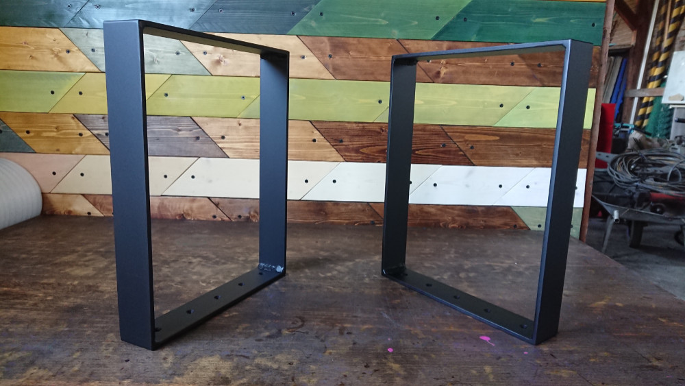 マットブラックでアイアンな万能金物♪ 50×280×350mm □型 2個セット 塗装色・フレーム幅変更可