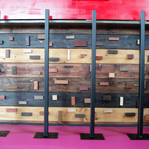 マットブラックでアイアンな極細鉄脚♪ 20×40×650mm 4脚Ver  