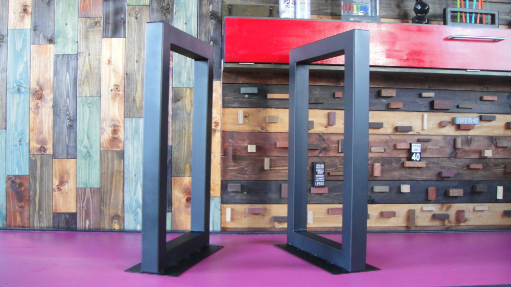 マットでアイアンな極太鉄脚♪50×400×650mm □型 2脚ver. ダイニングテーブル