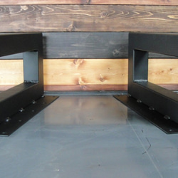 テレビボート テレビ台 鉄脚 アイアンレッグ 黒皮 黒皮鉄 フラットバー