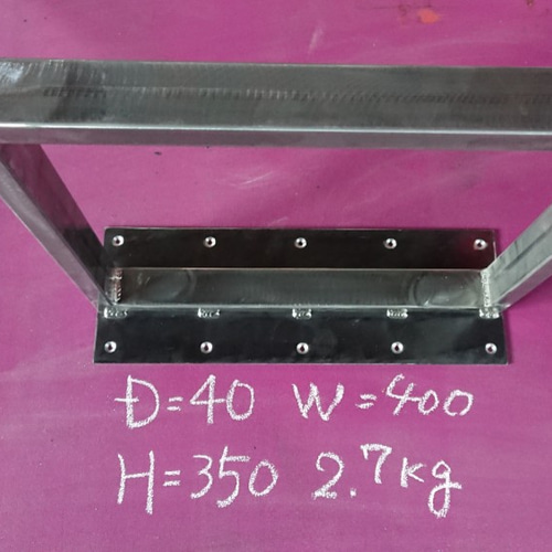 無塗装でアイアンな極細鉄脚♪ 40×400×350mm □型 2脚ver. Vol.02  