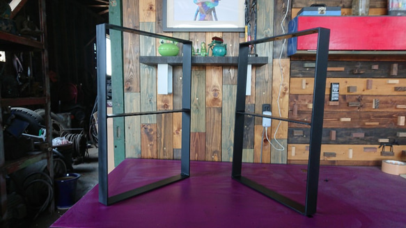 マットブラックでアイアンな万能金物♪ 50×416×600mm 日型 2個セット  