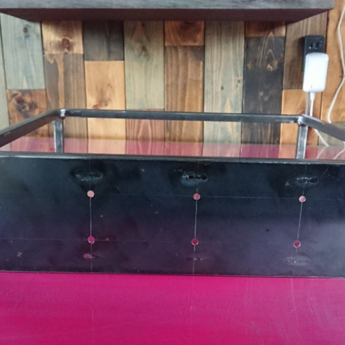 無塗装でアイアンな角鉄鉄脚♪ 100×400×350mm □型 2脚ver. リビング  