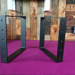 無塗装でアイアンな万能金物♪ 50×400×400mm □型 2個セット 壁棚受け