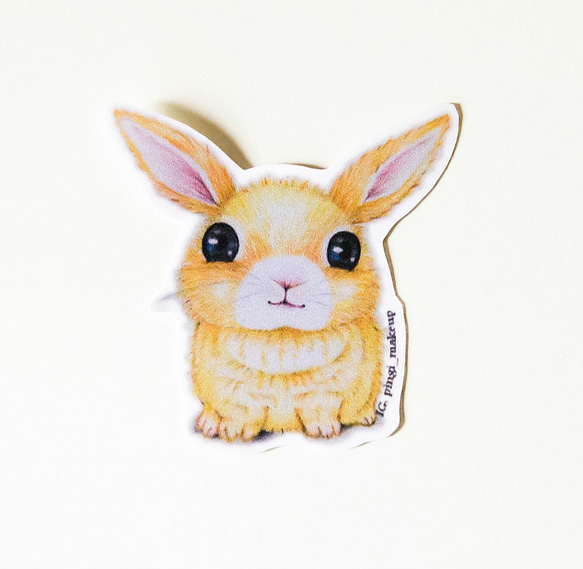 Rabbit stickers噗呀噗呀兔兔跳跳貼紙組 bunnyラビット 色鉛筆ジャンプ手繪色鉛筆貼紙包 第1張的照片