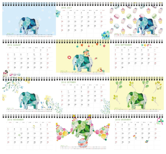 2019桌曆-用色彩擁抱地球的大象(限時優惠預購中 第5張的照片