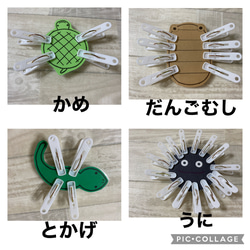 保育士の 手作り おもちゃ 洗濯ばさみつけ モンテッソーリ    ハンドメイド 6枚目の画像