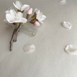 染め花　桜のコサージュ 2枚目の画像