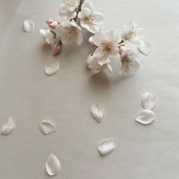 染め花　桜のコサージュ 6枚目の画像