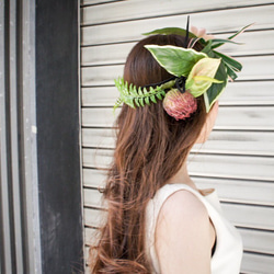 《SALE》Flower crown【Feminine Resort】花冠リーフ冠ヘッドドレス 5枚目の画像