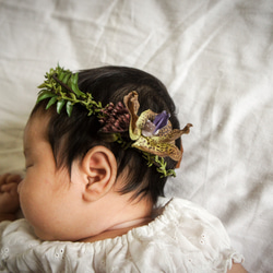 Baby crown【Bohemia Jungle】キッズ花かんむり 5枚目の画像