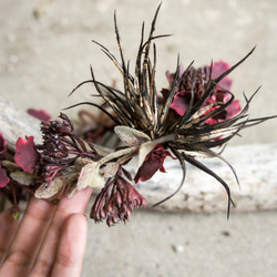 Baby crown【antique bouquet】ベビークラウン花かんむりリーフ冠ハーフバースデー出産祝い 5枚目の画像