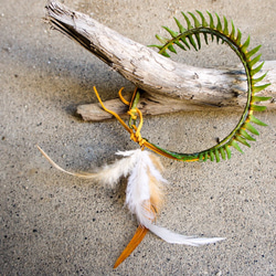 Baby crown 【Hippie Feather 】羽根と植物のボヘミアンなヘッドドレス。 2枚目の画像