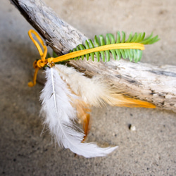 Baby crown 【Hippie Feather 】羽根と植物のボヘミアンなヘッドドレス。 3枚目の画像
