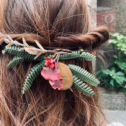 《SALE》Hairaccessory【Bohemian jungle】ボヘミアンバレッタヘアクリップヘッドドレス 6枚目の画像