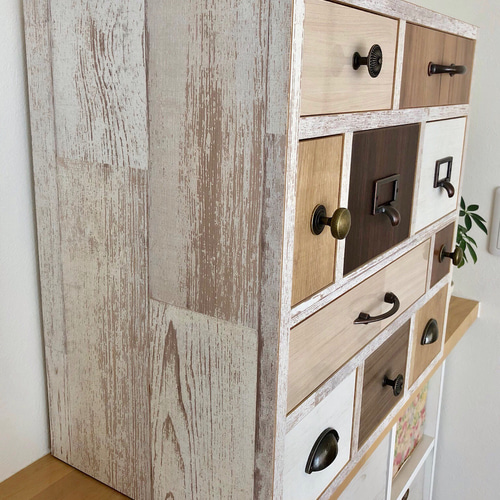 カラフルチェスト いろいろな木目 小物入れ 収納 棚・シェルフ・ラック