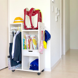 ハンドメイド　ランドセルラック　オーダー受け付けます。 背の低いランドセルラック 棚・シェルフ・ラック Asukayama Works 通販