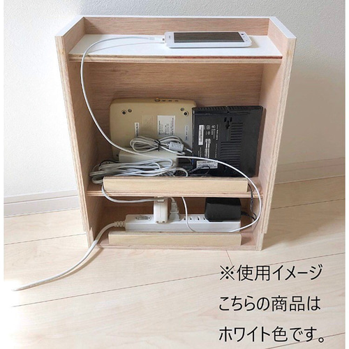 新サイズ】ケーブルボックス ルーター収納 モデム収納 ホワイト