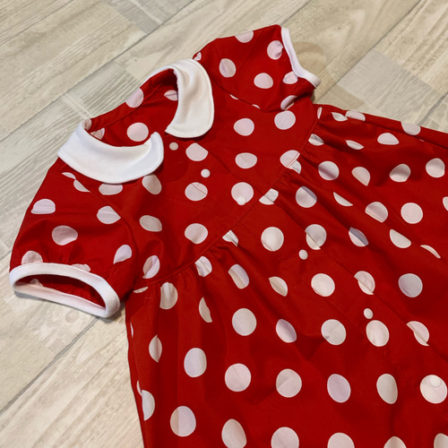 赤ドットワンピース2520 no.202 ワンピース ☆赤水玉 子供服 machi876 通販 6428454