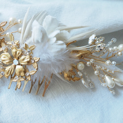 Shiho様専用ウェディングヘッドドレス&イヤリング＊ 4枚目の画像