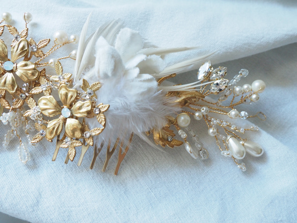 Shiho様専用ウェディングヘッドドレス&イヤリング＊ 4枚目の画像