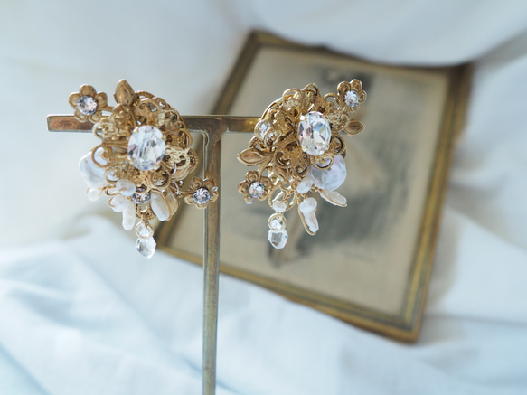 Shiho様専用ウェディングヘッドドレス&イヤリング＊ 6枚目の画像