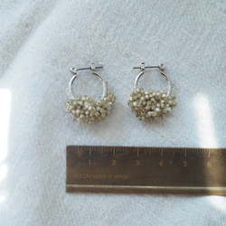 リース （satingold）S イヤリング＊受注制作 2枚目の画像