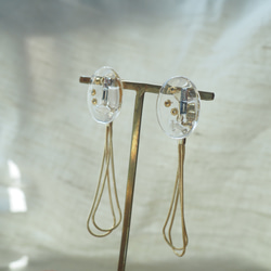 クリア×スネークチェーン イヤリング＊ 3枚目の画像