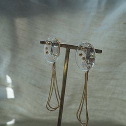 クリア×スネークチェーン イヤリング＊ 4枚目の画像